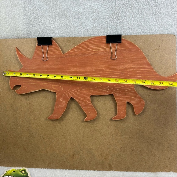 Dinosaur Party room decor centerpieces & wooden Triceratops 9 pieces total Large - Picture 10 of 14